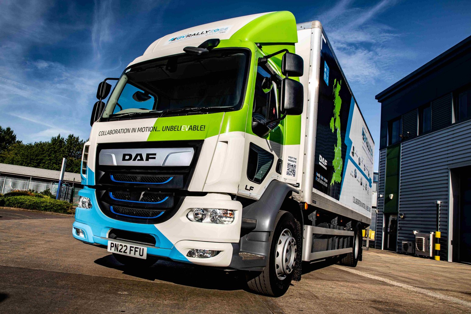 Team DAF departs on EV Rally 2024